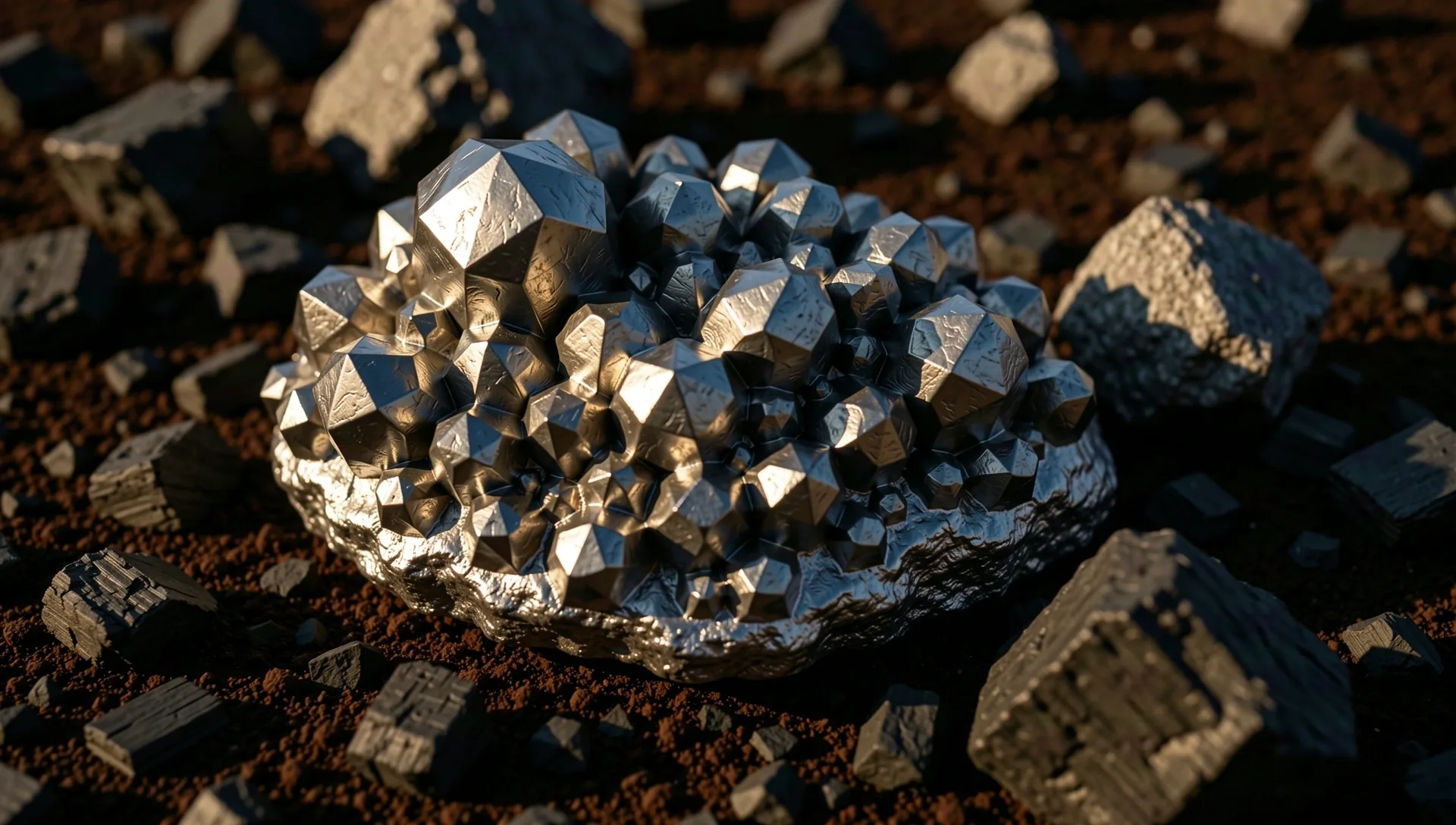 Natural mineral structures representing endurance