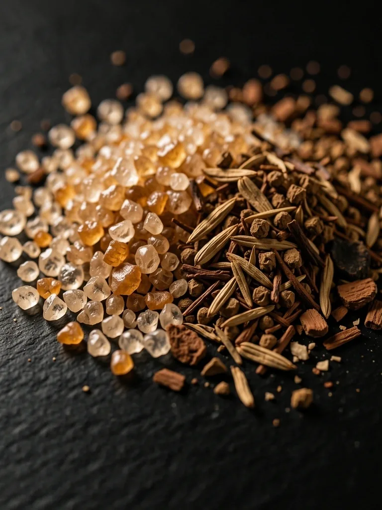 Texture of natural wellness extracts